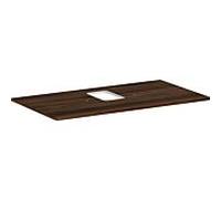 hansgrohe Xelu Q console 54121630 980 x 550 mm, découpe au milieu, vasque à poser avec trou pour robinetterie, noyer foncé