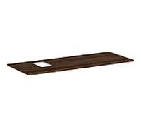 hansgrohe Xelu Q Console avec découpe à gauche, 1360x550, pour vasque à poser, avec trou pour robinet, 54123630, Couleur: Noyer Foncé Foncé