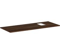 hansgrohe Xelu Q Console avec découpe à droite, 1360x550, pour vasque à poser, avec trou pour robinet, 54124630, Couleur: Noyer Foncé Foncé