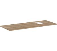 hansgrohe Xelu Q console 54124230 1360 x 550 mm, découpe à droite, vasque à poser avec trou pour robinetterie, chêne naturel