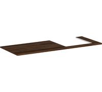 hansgrohe Xelu Q Console avec découpe à droite, 1360x550, pour vasque à poser, polie, 54098630, Couleur: Noyer Foncé Foncé