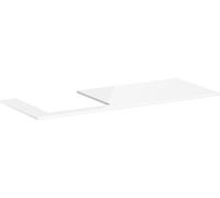hansgrohe Xelu Q Console avec découpe à gauche, 1360x550, pour vasque à poser, polie, 54097050, Couleur: Blanc brillant