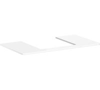 hansgrohe Xelu Q Console avec découpe au centre, 980x550, pour vasque à poser 500x480mm, polie, 54095050, Couleur: Blanc brillant