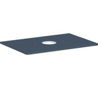 hansgrohe Xelu Q Console avec découpe ronde au centre, 780x550, pour vasque à poser, sans trou pour robinet, 54113910, Couleur: Gris diamant mat