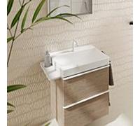 Hansgrohe Lavabo Xelu Q suspendu 600x480 mm sans trop-plein blanc avec trou pour robinet