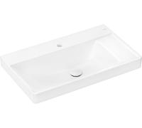hansgrohe Xelu Q lavabo à poser, tablette à droite, sans trop-plein, 800x480mm, SmartClean, poli, avec garniture de vidage, 61027450, Exécution: 1 trou de robinet