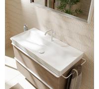 hansgrohe Xelu Q lavabo, avec garniture d'écoulement, sans trop-plein, 1000x480mm, blanc, 61036450, Couleur: 1 trou de robinet