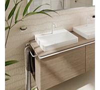 hansgrohe Xelu Q lavabo à poser, sans trop-plein, poncé, 600x480mm, blanc, 61018450, Couleur: Blanc/avec trou pour robinet