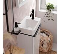 hansgrohe Xelu Q lave-mains 61084450 360x250mm, étagère à droite, avec trou pour robinetterie, sans trop-plein, SmartClean, blanc