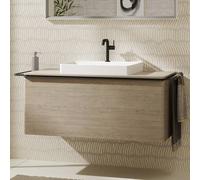 hansgrohe Xelu Q meuble sous-vasque 54064670 1180x485x550mm, tiroir, chêne naturel, noir mat