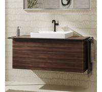 hansgrohe Xelu Q meuble sous-vasque 54065670 1180x485x550mm, tiroir, noyer foncé, noir mat