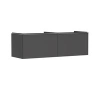 hansgrohe Xelu Q Meuble sous-lavabo, 1560x550, 2 tiroirs, pour console avec vasque à poser, poli, 54071000, Couleur: Meuble gris diamant mat/poignÃ©e chrome