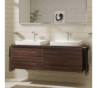 hansgrohe Xelu Q meuble sous-vasque 54073000 1560x485x550mm, 2 tiroirs, noyer foncé, chromé