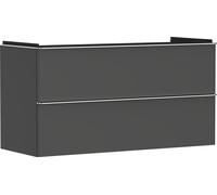 hansgrohe Xelu Q Meuble sous-lavabo, 1180x475, 2 tiroirs, pour lavabo, 54036000, Couleur: Meuble gris diamant mat/poignée chrome