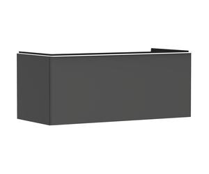 hansgrohe Xelu Q meuble sous-lavabo, 1180x550, 1 tiroir, pour consoles avec vasque à poser, poli, 54063700, Couleur: Meuble gris diamant mat/poignÃ©e blanc mat