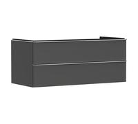 hansgrohe Xelu Q Meuble sous-lavabo, 1180x550, 2 tiroirs, pour vasques à poser, 54083000, Couleur: Meuble gris diamant mat/poignÃ©e chrome