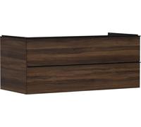 Hansgrohe Xelu Q Meuble sous-lavabo, 1180x550, 2 tiroirs, pour vasques à Poser, 54085670, Couleur: Meuble Noyer foncé/poignée Noir Mat