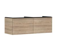 hansgrohe Xelu Q meuble sous-vasque 54068670 1360x485x550mm, 2 tiroirs, chêne naturel, noir mat