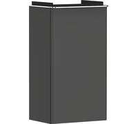 hansgrohe Xelu Q Meuble sous-lavabo, 340x245 pour lave-mains, 1 porte, charnières à droite, 54016000, Couleur: Meuble gris diamant mat/poignée chrome