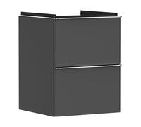 hansgrohe Xelu Q meuble sous-lavabo, 480x475, 2 tiroirs, pour lave-mains, 54020000, Couleur: Meuble gris diamant mat/poignÃ©e chrome