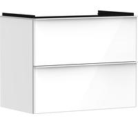 hansgrohe Xelu Q Meuble sous-lavabo, 780x475, 2 tiroirs, pour lavabo, 54027700, Couleur: Meuble blanc brillant/poignÃ©e blanc mat