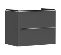 hansgrohe Xelu Q Meuble sous-lavabo, 780x475, 2 tiroirs, pour lavabo, 54028000, Couleur: Meuble gris diamant mat/Poignée chrome