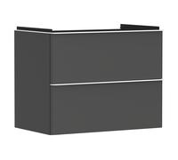 hansgrohe Xelu Q Meuble sous-lavabo, 780x475, 2 tiroirs, pour lavabo, 54028700, Couleur: Meuble gris diamant mat/poignÃ©e blanc mat