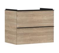 hansgrohe Xelu Q Meuble sous-lavabo, 780x475, 2 tiroirs, pour lavabo, 54029670, Couleur: Meuble chÃªne naturel/poignÃ©e noir mat