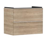 hansgrohe Xelu Q Meuble sous-lavabo, 780x475, 2 tiroirs, pour lavabo, 54029700, Couleur: Meuble chÃªne naturel/poignÃ©e blanc mat