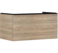 Hansgrohe Xelu Q Meuble sous-lavabo, 980x550, 1 tiroir, pour Consoles avec Vasque à Poser, Poli, 5, 54060670, Couleur: Meuble chêne Naturel/poignée Noir Mat