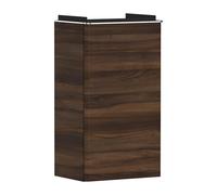 hansgrohe Xelu Q Meuble sous-lavabo, 340x245 pour lave-mains, 1 porte, charnières à gauche, 54014000, Couleur: Meuble noyer foncÃ©/poignÃ©e chrome