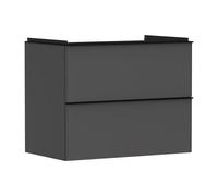 hansgrohe Xelu Q Meuble sous-lavabo, 780x475, 2 tiroirs, pour lavabo, 54028670, Couleur: Meuble gris diamant mat/poignÃ©e noir mat