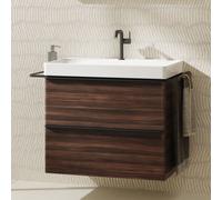 hansgrohe Xelu Q Meuble sous-lavabo, 780x475, 2 tiroirs, pour lavabo, 54030670, Couleur: Meuble noyer foncÃ©/poignÃ©e noir mat