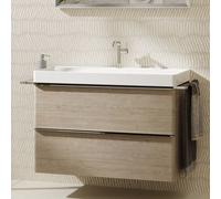 hansgrohe Xelu Q meuble sous-vasque 54033000 980x605x475mm, 2 tiroirs, chêne naturel, chromé