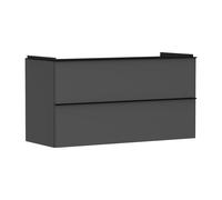 hansgrohe Xelu Q meuble sous-vasque 54036670 1180x605x475mm, 2 tiroirs, gris diamant mat, noir mat