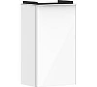 hansgrohe Xelu Q Meuble sous-lavabo, 340x245 pour lave-mains, 1 porte, charnières à gauche, 54011700, Couleur: Meuble blanc brillant/poignÃ©e blanc mat