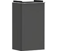 hansgrohe Xelu Q Meuble sous-lavabo, 340x245 pour lave-mains, 1 porte, charnières à gauche, 54012000, Couleur: Meuble gris diamant mat/poignÃ©e chrome