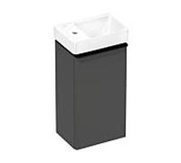 hansgrohe Xelu Q meuble sous-vasque 54012670 340x605x245mm, pour lave-mains , gauche, gris diamant mat, noir mat