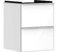 hansgrohe Xelu Q meuble sous-vasque 54019700 480x605x475mm, pour lave-mains , 2 tiroirs, blanc brillant, blanc mat