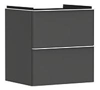 hansgrohe Xelu Q meuble sous-vasque 54024700 580x605x475mm, 2 tiroirs, gris diamant mat, blanc mat