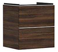 hansgrohe Xelu Q meuble sous-vasque 54026700 580x605x475mm, 2 tiroirs, noyer foncé, blanc mat