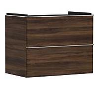 hansgrohe Xelu Q meuble sous-vasque 54030000 780x605x475mm, 2 tiroirs, noyer foncé, chromé