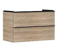 hansgrohe Xelu Q Meuble sous-lavabo, 980x475, 2 tiroirs, pour vasque, 54033670, Couleur: Meuble chÃªne naturel/poignÃ©e noir mat