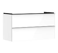 hansgrohe Xelu Q meuble sous-vasque 54035000 1180x605x475mm, 2 tiroirs, blanc brillant, chromé