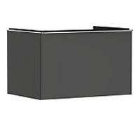 hansgrohe Xelu Q meuble sous-lavabo, 780x550, 1 tiroir, pour consoles avec vasque à poser, poli, 54055000, Couleur: Meuble gris diamant mat/poignÃ©e chrome