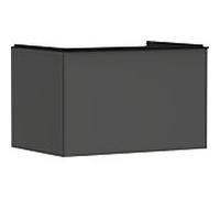 hansgrohe Xelu Q meuble sous-lavabo, 780x550, 1 tiroir, pour consoles avec vasque à poser, poli, 54055670, Couleur: Meuble gris diamant mat/poignÃ©e noir mat
