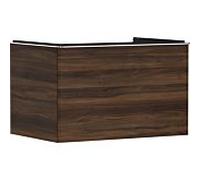 hansgrohe Xelu Q meuble sous-lavabo, 780x550, 1 tiroir, pour consoles avec vasque à poser, poli, 54057000, Couleur: Meuble noyer foncÃ©/poignÃ©e chrome