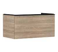 hansgrohe Xelu Q meuble sous-vasque 54060670 980x485x550mm, avec tiroir, chêne naturel, noir mat