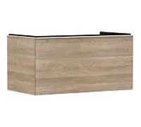 hansgrohe Xelu Q meuble sous-lavabo, 980x550, 1 tiroir, pour consoles avec vasque à poser, poli, 5, 54060700, Couleur: Meuble chêne naturel/poignée blanc mat