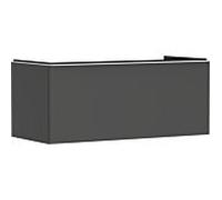 hansgrohe Xelu Q meuble sous-lavabo, 1180x550, 1 tiroir, pour consoles avec vasque à poser, poli, 54063700, Couleur: Meuble gris diamant mat/poignÃ©e blanc mat
